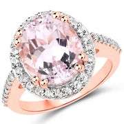 Bids.com 6.94 Carat Genuine Kunzite and White Topaz .925 Sterling Silver Ring Rings White Smoke size 7.00,size 6.00,size 8.00