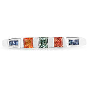 Bids.com 0.68 Carat Genuine Multi Sapphire .925 Sterling Silver Ring Rings Lavender size 6.00,size 8.00,size 7.00,size 9.00,size 5.00