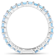 Bids.com 0.94 Carat Genuine Swiss Blue Topaz .925 Sterling Silver Ring Rings White Smoke size 7.00,size 6.00,size 8.00,size 5.00,size 9.00