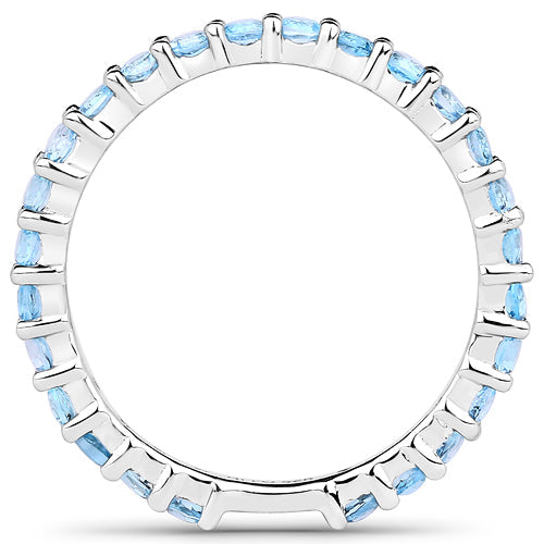 Bids.com 0.94 Carat Genuine Swiss Blue Topaz .925 Sterling Silver Ring Rings White Smoke size 7.00,size 6.00,size 8.00,size 5.00,size 9.00