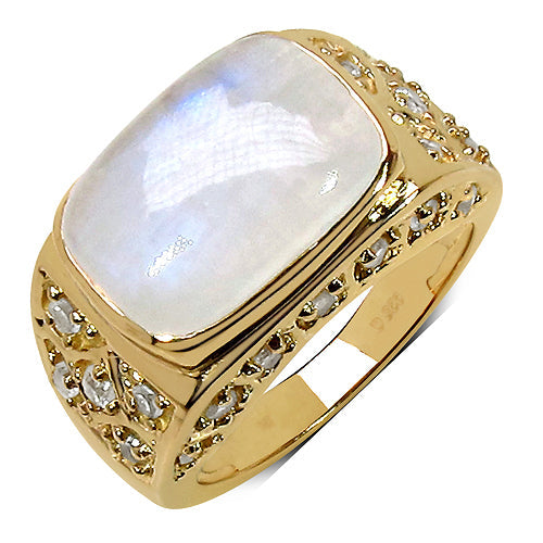 Bids.com 8.08 Carat Genuine White Rainbow Moonstone and White Topaz .925 Sterling Silver Ring Rings White Smoke size 6.00,size 7.00,size 8.00,size 8.50,size 5.00,size 5.50,size 6.50,size 7.50,size 9.00,size 10.00,size 10.50