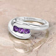 Bids.com 0.54 Carat Genuine Amethyst .925 Sterling Silver Ring Rings Gray size 11.00,size 11.50,size 12.00,size 12.50,size 6.00,size 7.00,size 8.00,size 9.00,size 5.00,size 13.00,size 14.00