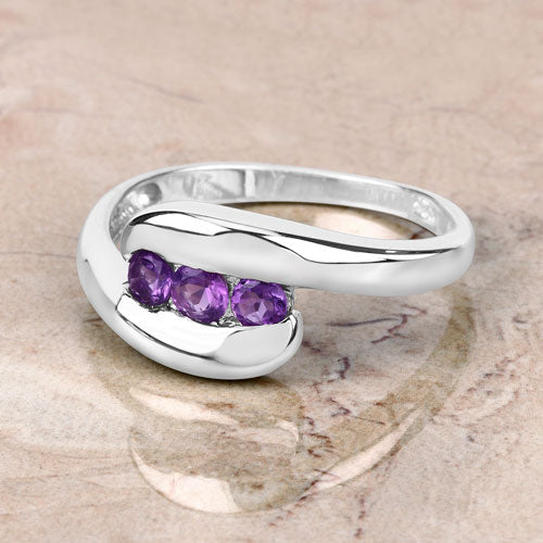 Bids.com 0.54 Carat Genuine Amethyst .925 Sterling Silver Ring Rings Gray size 11.00,size 11.50,size 12.00,size 12.50,size 6.00,size 7.00,size 8.00,size 9.00,size 5.00,size 13.00,size 14.00