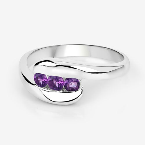 Bids.com 0.54 Carat Genuine Amethyst .925 Sterling Silver Ring Rings White Smoke size 11.00,size 11.50,size 12.00,size 12.50,size 6.00,size 7.00,size 8.00,size 9.00,size 5.00,size 13.00,size 14.00