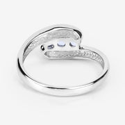 Bids.com 0.74 Carat Genuine Blue Topaz .925 Sterling Silver Ring Rings White Smoke size 11.00,size 12.00,size 13.00,size 14.00,size 6.00,size 7.00,size 8.00,size 9.00,size 5.00,size 12.50