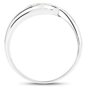 Bids.com 0.55 Carat Genuine Citrine .925 Sterling Silver Ring Rings White Smoke size 5.00,size 6.00,size 7.00,size 8.00,size 9.00,size 11.00,size 11.50