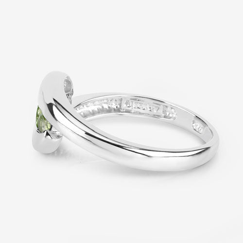 Bids.com 0.56 Carat Genuine Peridot .925 Sterling Silver Ring Rings White Smoke size 13.00,size 14.00,size 11.00,size 12.00,size 6.00,size 7.00,size 8.00,size 9.00,size 6.50,size 5.00,size 12.50