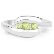 Bids.com 0.56 Carat Genuine Peridot .925 Sterling Silver Ring Rings White Smoke size 13.00,size 14.00,size 11.00,size 12.00,size 6.00,size 7.00,size 8.00,size 9.00,size 6.50,size 5.00,size 12.50