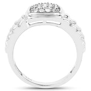 Bids.com 0.25 Carat Genuine White Diamond .925 Sterling Silver Ring Rings White Smoke size 6.00,size 8.00,size 7.00,size 9.00