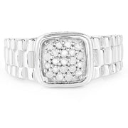 Bids.com 0.25 Carat Genuine White Diamond .925 Sterling Silver Ring Rings Lavender size 6.00,size 8.00,size 7.00,size 9.00