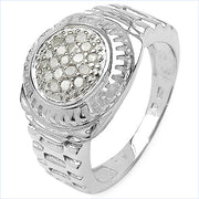 Bids.com 0.20 Carat Genuine White Diamond .925 Sterling Silver Ring Rings White Smoke size 12.00,size 6.00,size 7.00,size 8.00,size 9.00,size 10.00,size 11.00