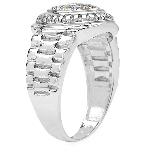 Bids.com 0.20 Carat Genuine White Diamond .925 Sterling Silver Ring Rings White Smoke size 12.00,size 6.00,size 7.00,size 8.00,size 9.00,size 10.00,size 11.00