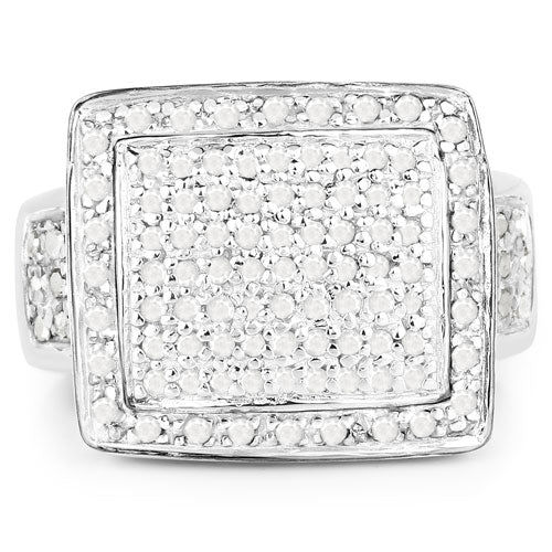 Bids.com 0.61 Carat Genuine White Diamond .925 Sterling Silver Ring Rings Lavender size 6.00,size 7.00,size 8.00,size 9.00