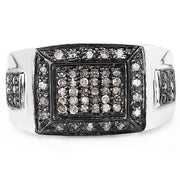 Bids.com 0.52 Carat Genuine Champagne Diamond .925 Sterling Silver Ring Rings Lavender size 6.00,size 7.00,size 8.00,size 9.00