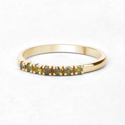 Bids.com 0.22 Carat Genuine Dark Yellow Diamond 14K Yellow Gold Ring (I1-I2) Rings White Smoke size 7.00,size 6.00,size 8.00