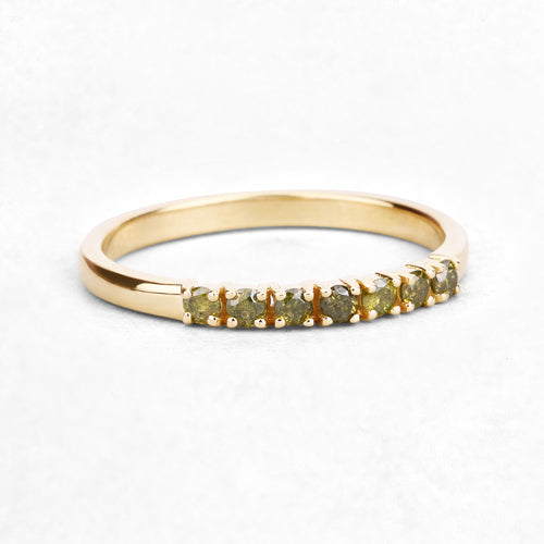Bids.com 0.22 Carat Genuine Dark Yellow Diamond 14K Yellow Gold Ring (I1-I2) Rings White Smoke size 7.00,size 6.00,size 8.00