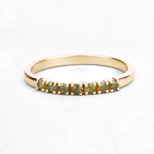 Bids.com 0.22 Carat Genuine Dark Yellow Diamond 14K Yellow Gold Ring (I1-I2) Rings White Smoke size 7.00,size 6.00,size 8.00