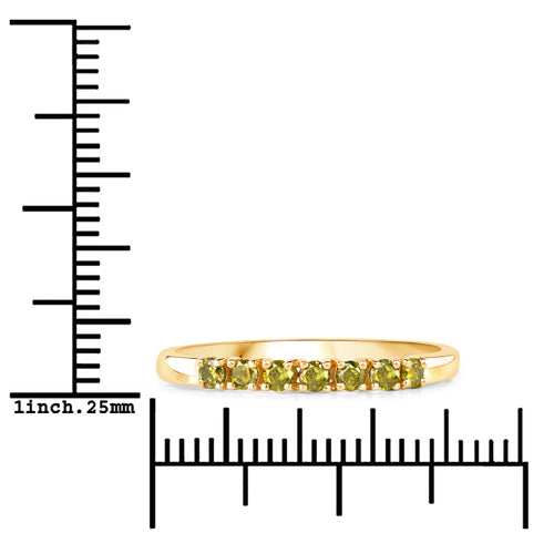 Bids.com 0.22 Carat Genuine Dark Yellow Diamond 14K Yellow Gold Ring (I1-I2) Rings White Smoke size 7.00,size 6.00,size 8.00
