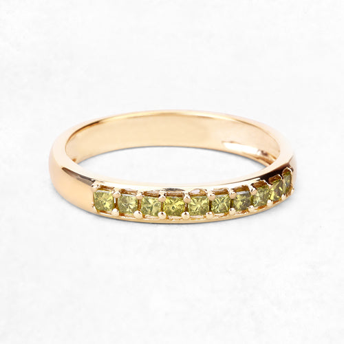 Bids.com 0.27 Carat Genuine Yellow Diamond 14K Yellow Gold Ring (SI1-SI2) Rings White Smoke size 7.00,size 6.00,size 8.00