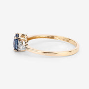 Bids.com 1.08 Carat Genuine Blue Sapphire and White Diamond 14K Yellow Gold Ring Rings Lavender size 6.00,size 7.00,size 8.00
