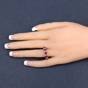 Bids.com 1.61 Carat Genuine Ruby and White Diamond 14K White Gold Ring Rings Navajo White size 6.00,size 7.00,size 8.00