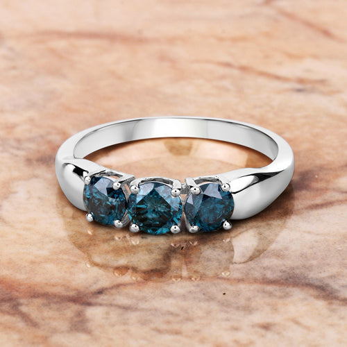 Bids.com 1.03 Carat Genuine Blue Diamond 14K White Gold Ring Rings Wheat size 6.00,size 7.00,size 8.00,size 4.00