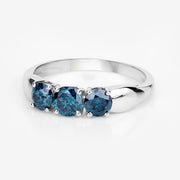 Bids.com 1.03 Carat Genuine Blue Diamond 14K White Gold Ring Rings White Smoke size 6.00,size 7.00,size 8.00,size 4.00