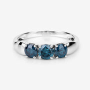 Bids.com 1.03 Carat Genuine Blue Diamond 14K White Gold Ring Rings White Smoke size 6.00,size 7.00,size 8.00,size 4.00