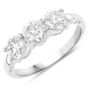 Bids.com 1.50 Carat Genuine Lab Grown Diamond 14K White Gold Ring Rings White Smoke size 6.00,size 7.00,size 8.00