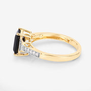 Bids.com 1.73 Carat Genuine Green Tourmaline and White Diamond 14K Yellow Gold Ring Rings White Smoke size 6.00,size 7.00,size 8.00,size 9.00