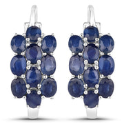 Bids.com 10.40 Carat Genuine Blue Sapphire .925 Sterling Silver 3 Piece Jewelry Set (Ring, Earrings, and Pendant w/ Chain) Jewelry Sets White Smoke size 6.00,size 7.00,size 8.00,size 5.00,size 9.00