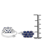 Bids.com 10.40 Carat Genuine Blue Sapphire .925 Sterling Silver 3 Piece Jewelry Set (Ring, Earrings, and Pendant w/ Chain) Jewelry Sets White Smoke size 6.00,size 7.00,size 8.00,size 5.00,size 9.00