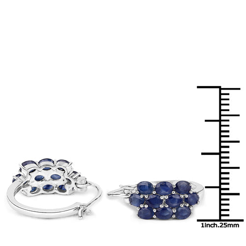 Bids.com 10.40 Carat Genuine Blue Sapphire .925 Sterling Silver 3 Piece Jewelry Set (Ring, Earrings, and Pendant w/ Chain) Jewelry Sets White Smoke size 6.00,size 7.00,size 8.00,size 5.00,size 9.00
