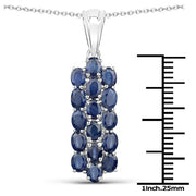 Bids.com 10.40 Carat Genuine Blue Sapphire .925 Sterling Silver 3 Piece Jewelry Set (Ring, Earrings, and Pendant w/ Chain) Jewelry Sets White Smoke size 6.00,size 7.00,size 8.00,size 5.00,size 9.00