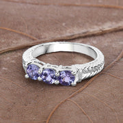 Bids.com 1.11 Carat Genuine Tanzanite .925 Sterling Silver Ring Rings Dim Gray size 7.00,size 6.00,size 8.00,size 9.00,size 5.00