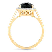 Bids.com 2.64 Carat Genuine Green Tourmaline and White Diamond 14K Yellow Gold Ring Rings White Smoke size 6.00,size 7.00,size 8.00,size 9.00