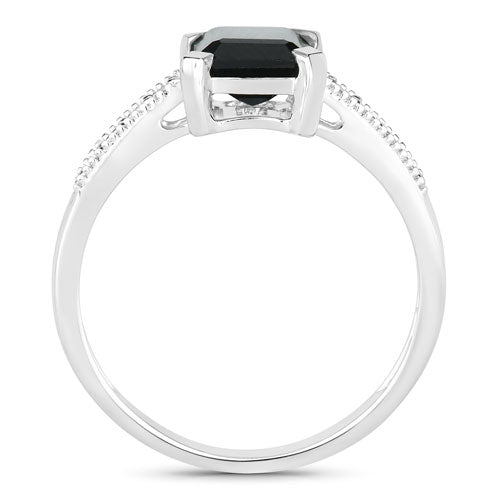 Bids.com 1.91 Carat Genuine Green Tourmaline and White Diamond 14K White Gold Ring Rings White Smoke size 6.00,size 7.00,size 8.00,size 9.00