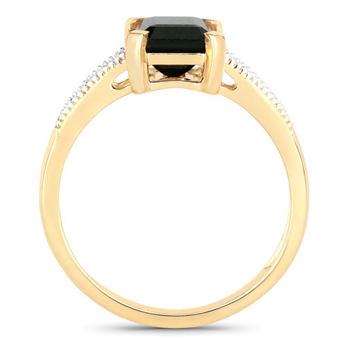 Bids.com 1.91 Carat Genuine Green Tourmaline and White Diamond 14K Yellow Gold Ring Rings White Smoke size 6.00,size 7.00,size 8.00,size 9.00