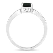 Bids.com 1.19 Carat Genuine Green Tourmaline and White Diamond 14K White Gold Ring Rings White Smoke size 6.00,size 7.00,size 8.00,size 9.00