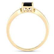 Bids.com 1.19 Carat Genuine Green Tourmaline and White Diamond 14K Yellow Gold Ring Rings White Smoke size 6.00,size 7.00,size 8.00,size 9.00