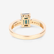 Bids.com 1.19 Carat Genuine Green Tourmaline and White Diamond 14K Yellow Gold Ring Rings White Smoke size 6.00,size 7.00,size 8.00,size 9.00