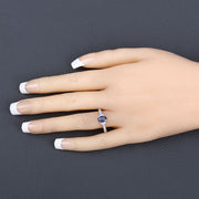 Bids.com 1.05 Carat Genuine Blue Sapphire and White Diamond 10K Yellow Gold Ring Rings Wheat size 5.00,size 6.00,size 7.00,size 8.00,size 9.00