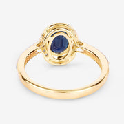 Bids.com 1.82 Carat Genuine Blue Sapphire and White Diamond 14K Yellow Gold Ring Rings White Smoke size 6.00,size 7.00,size 8.00