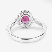 Bids.com 1.73 Carat Genuine Ruby and White Diamond 14K White Gold Ring Rings White Smoke size 6.00,size 7.00,size 8.00