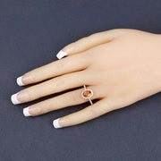 Bids.com 1.66 Carat Genuine Spessartite Garnet and White Diamond 14K Yellow Gold Ring Rings Dark Slate Gray size 6.00,size 7.00,size 8.00,size 9.00