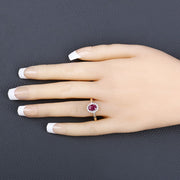 Bids.com 1.01 Carat Genuine Ruby and White Diamond 10K Yellow Gold Ring Rings Dark Slate Gray size 5.00,size 6.00,size 7.00,size 8.00,size 9.00