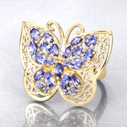 Bids.com 2.50 Carat Genuine Tanzanite .925 Sterling Silver Ring Rings Light Gray size 6.00,size 7.00,size 8.00,size 9.00