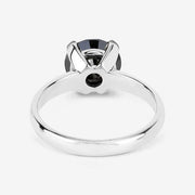 Bids.com 3.00 Carat Genuine Black Diamond 14K White Gold Ring Rings White Smoke size 6.00,size 7.00,size 8.00