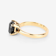 Bids.com 3.00 Carat Genuine Black Diamond 14K Yellow Gold Ring Rings White Smoke size 6.00,size 7.00,size 8.00