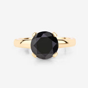 Bids.com 3.00 Carat Genuine Black Diamond 14K Yellow Gold Ring Rings White Smoke size 6.00,size 7.00,size 8.00